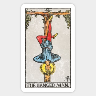 The Hanged Man tarot card (distressed) Sticker